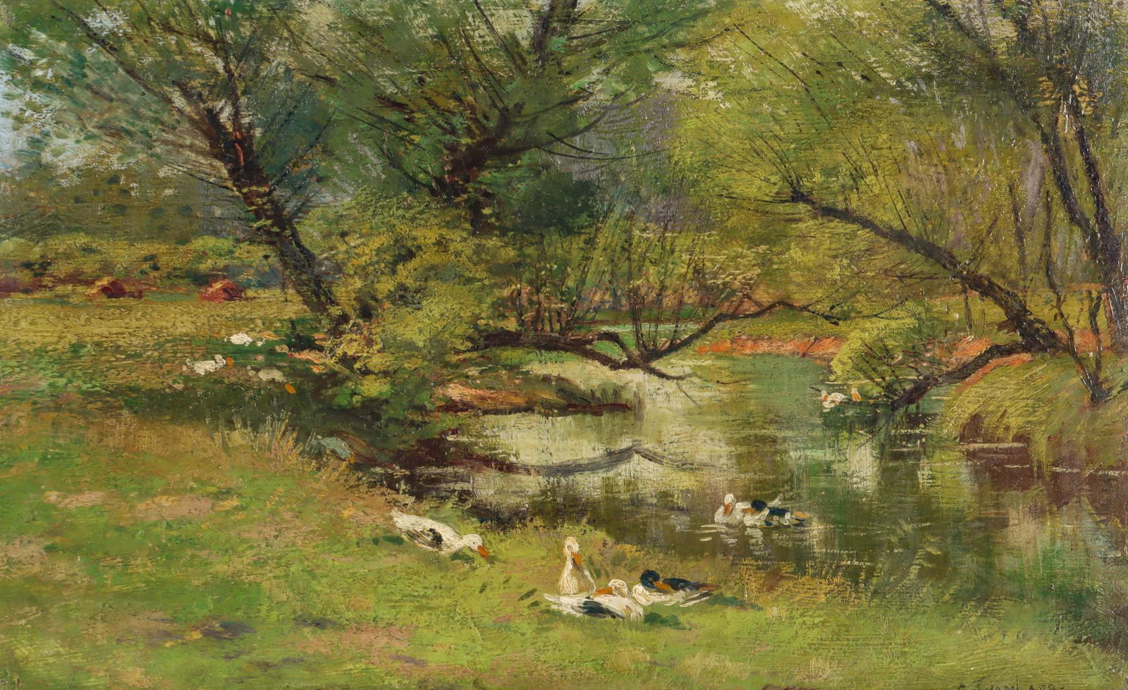 ALEXANDER THEOBALD VAN LAER (1857-1920) OIL ON CANVAS (1 of 11)