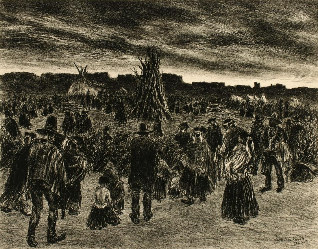 IRA MOSKOWITZ (1912-2001) NATIVE AMERICAN CEREMONY (1 of 11)