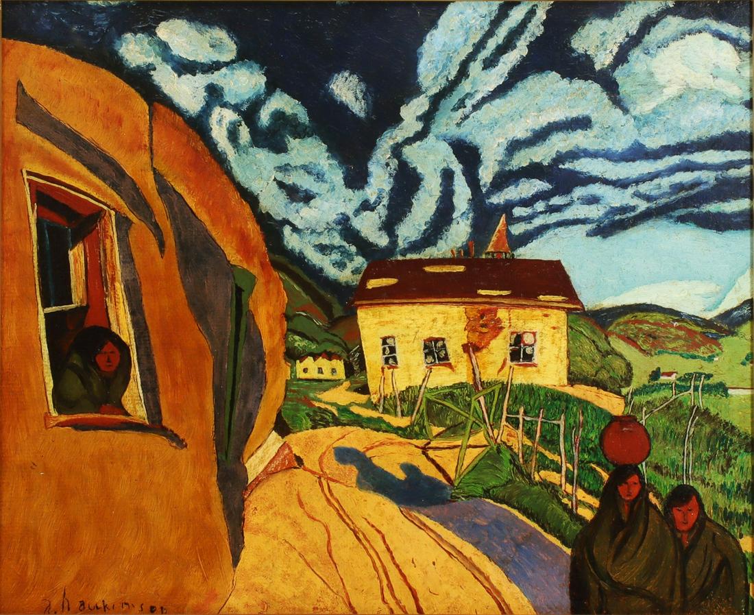 AN UNIDENTIFIED MODERNIST SCENE WITH ADOBE STRUCTURE (1 of 9)