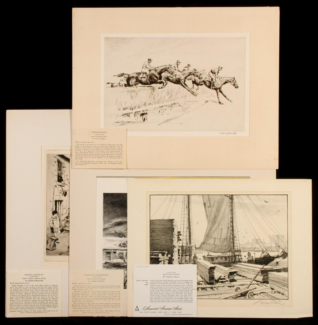 EARLY 20TH C. AMERICAN PENCIL SIGNED PRINTS (1 of 20)