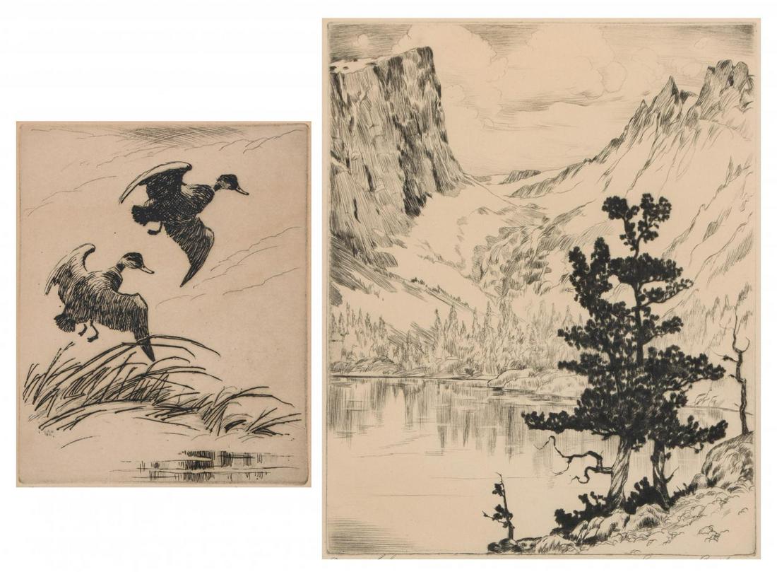 BYXBE AND SEWARD PENCIL SIGNED DRYPOINT ETCHINGS (1 of 18)