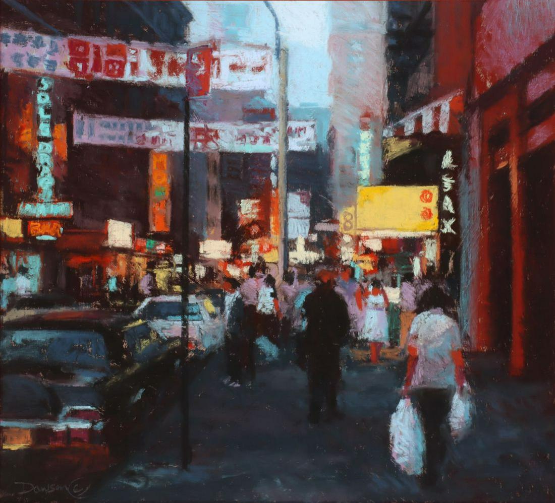 DOUG DAWSON (BORN 1944) PASTEL CITYSCAPE (1 of 10)