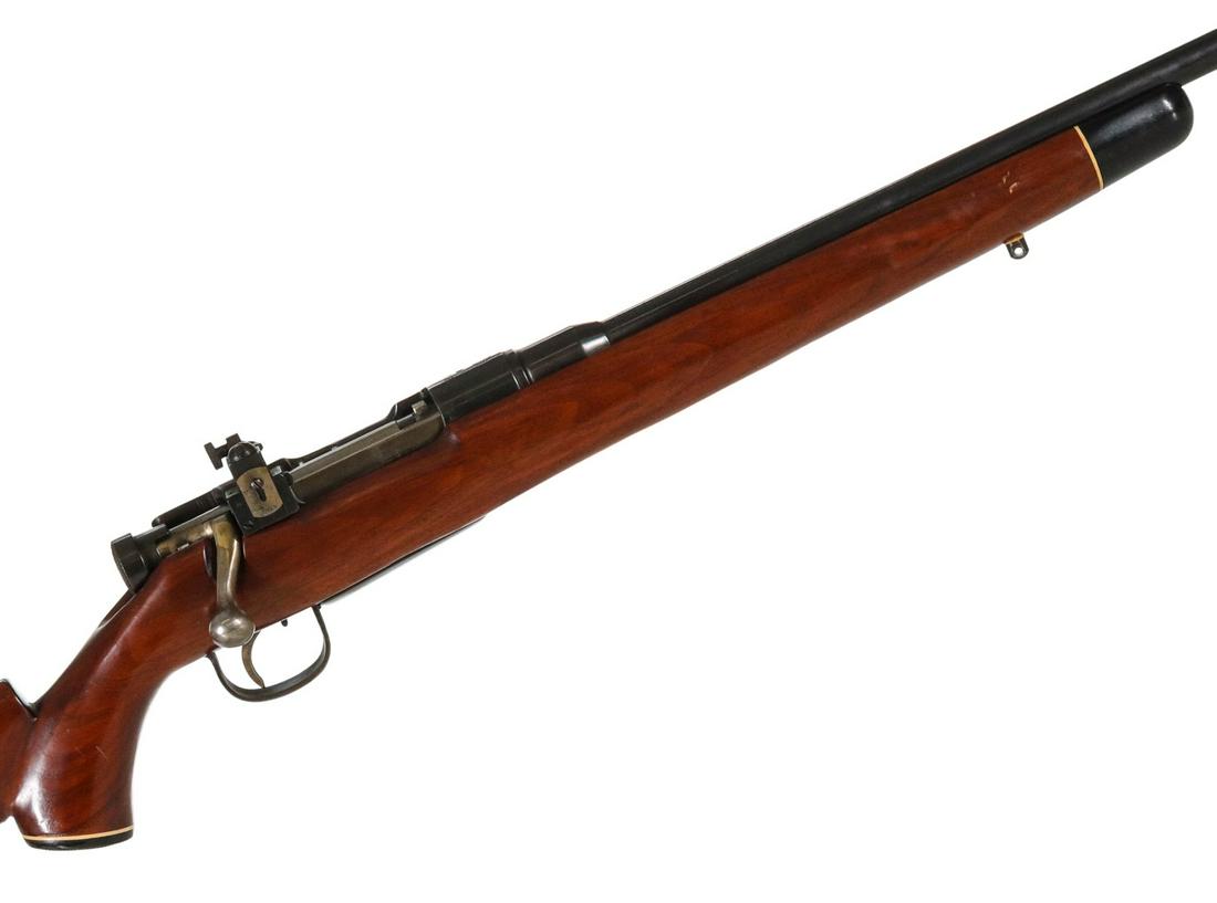 SPORTERIZED ARISAKA 7.7MM TYPE 99 BOLT ACTION RIFLE: ARISAKE 7.7 99 (serial #:97737) The top of the receiver has its 'chrysanthemum' (the Imperial ownership seal) with a couple of scrapes. Custom pistol grip wood stock with cheek rest, grip cap and fore
