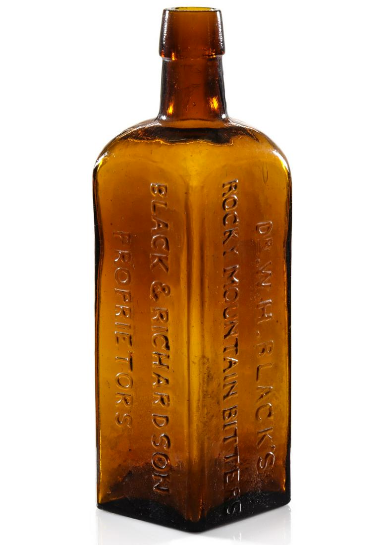 A RARE DR. BLACK'S ROCKY MOUNTAIN BITTERS BOTTLE (1 of 11)