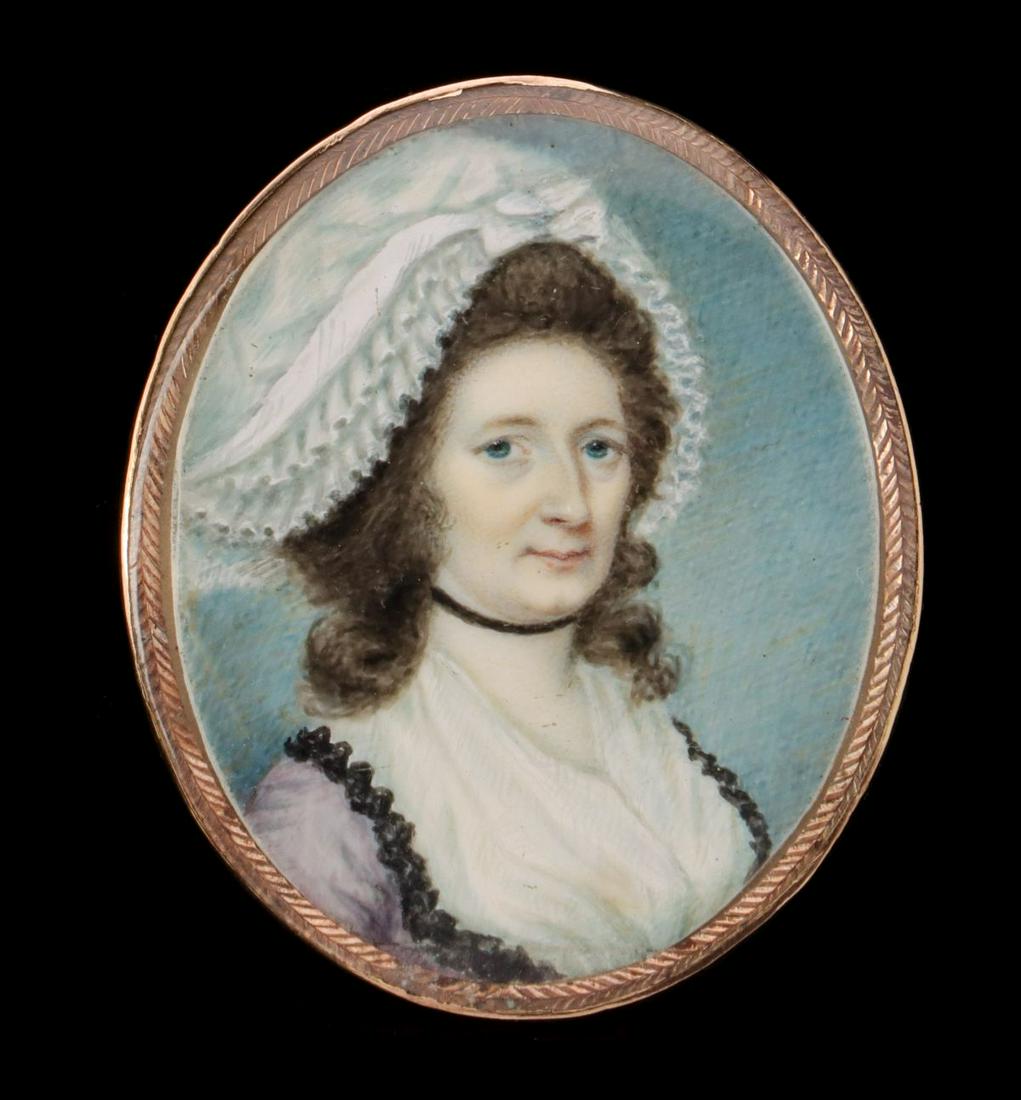 A FINE 19TH C. MINIATURE PORTRAIT OF A LADY (1 of 7)