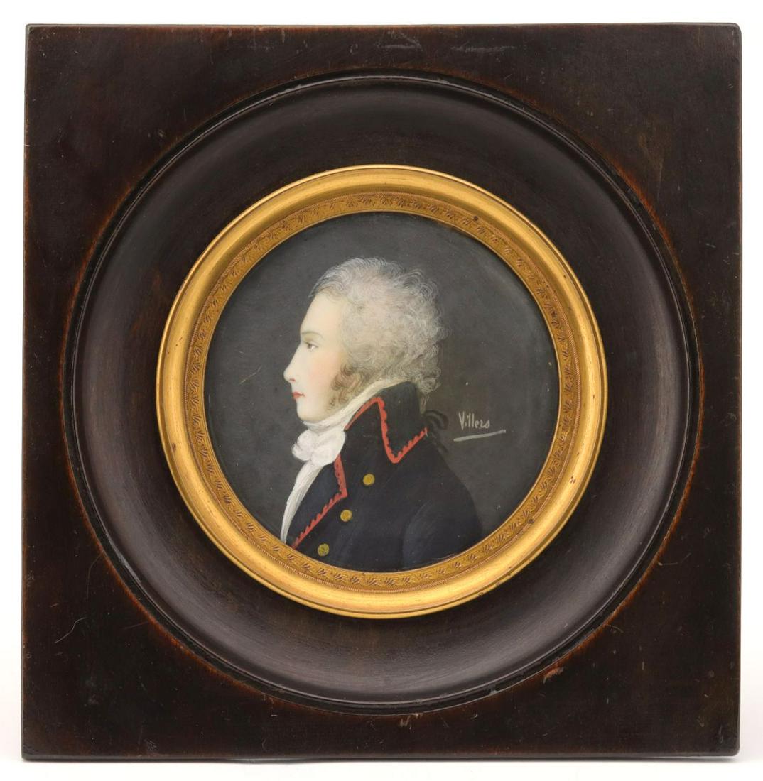A FINE 19TH C. MINIATURE PORTRAIT OF A GENTLEMAN (1 of 11)