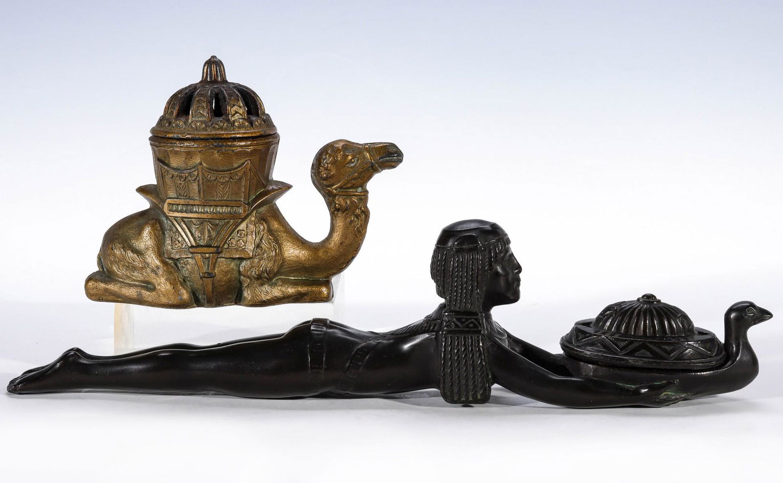 ART DECO EGYPTIAN REVIVAL MOTIF INCENSE BURNERS (1 of 11)