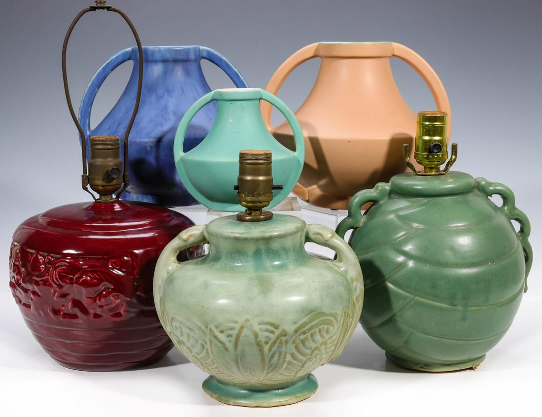 ART POTTERY LAMPS WITH COORS AND CAMARK VASES (1 of 12)