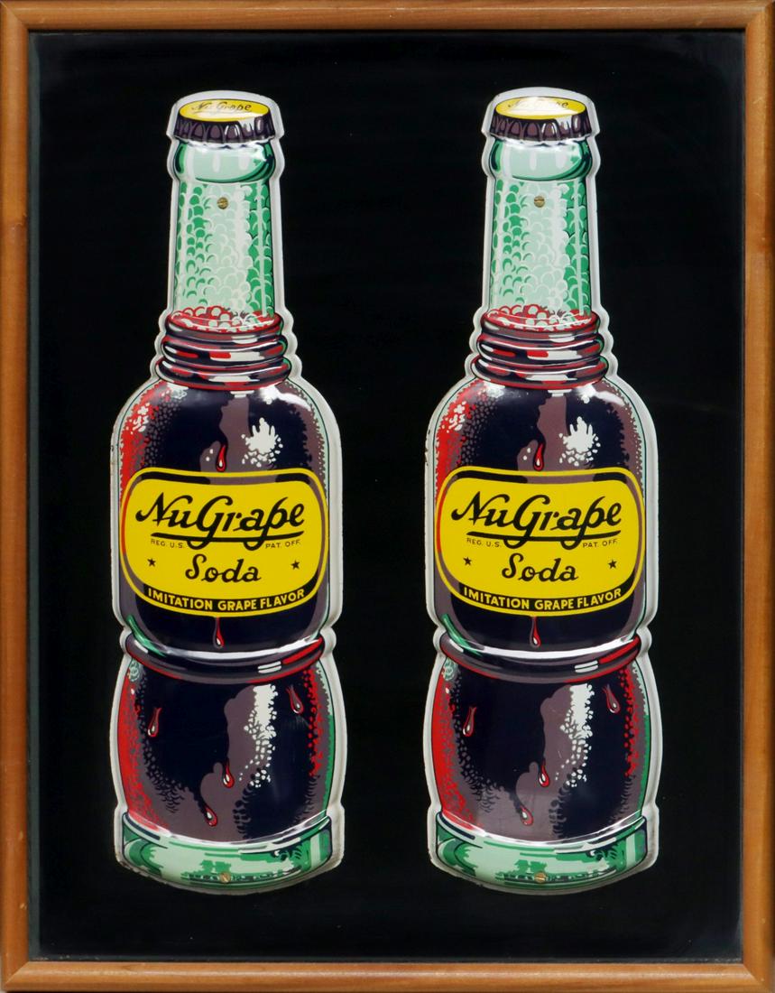 ORIGINAL NU GRAPE SODA TIN SIGNS AS POP ART (1 of 12)