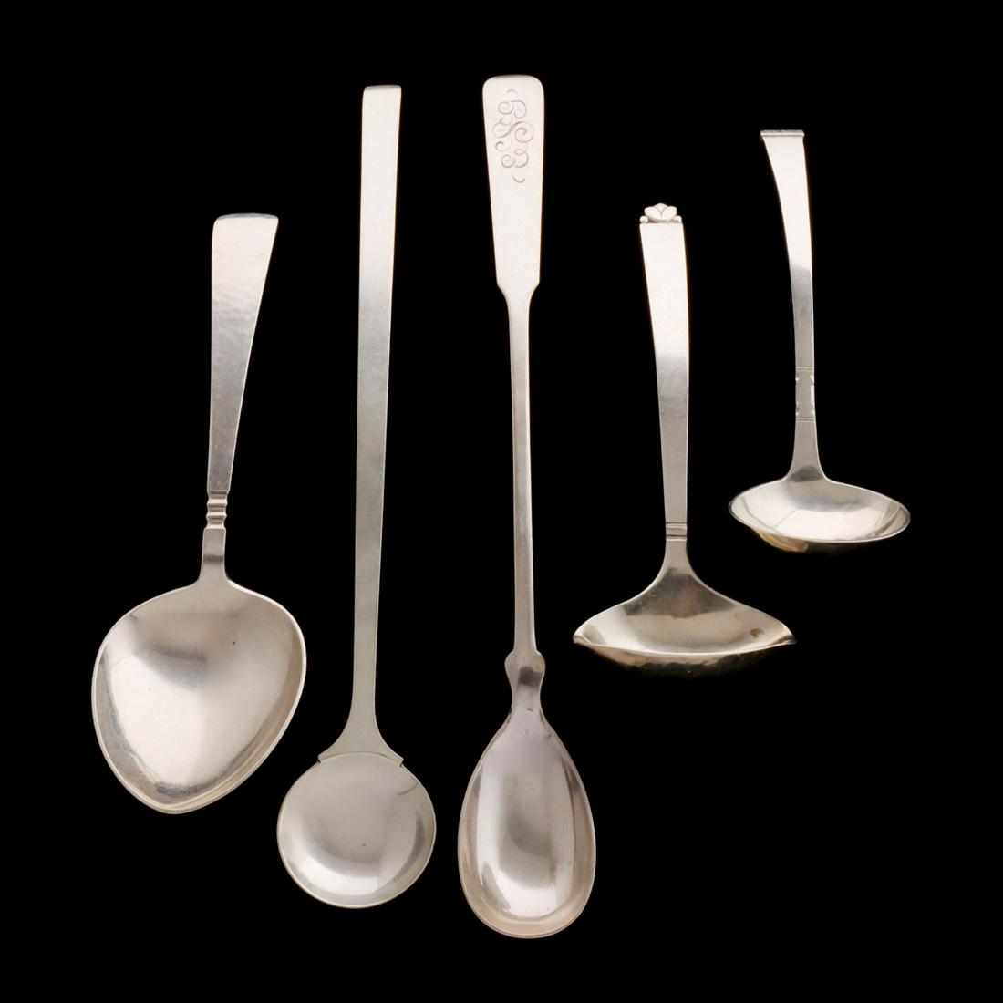 PORTER BLANCHARD AND OTHER MODERNIST SILVER FLATWARE (1 of 9)
