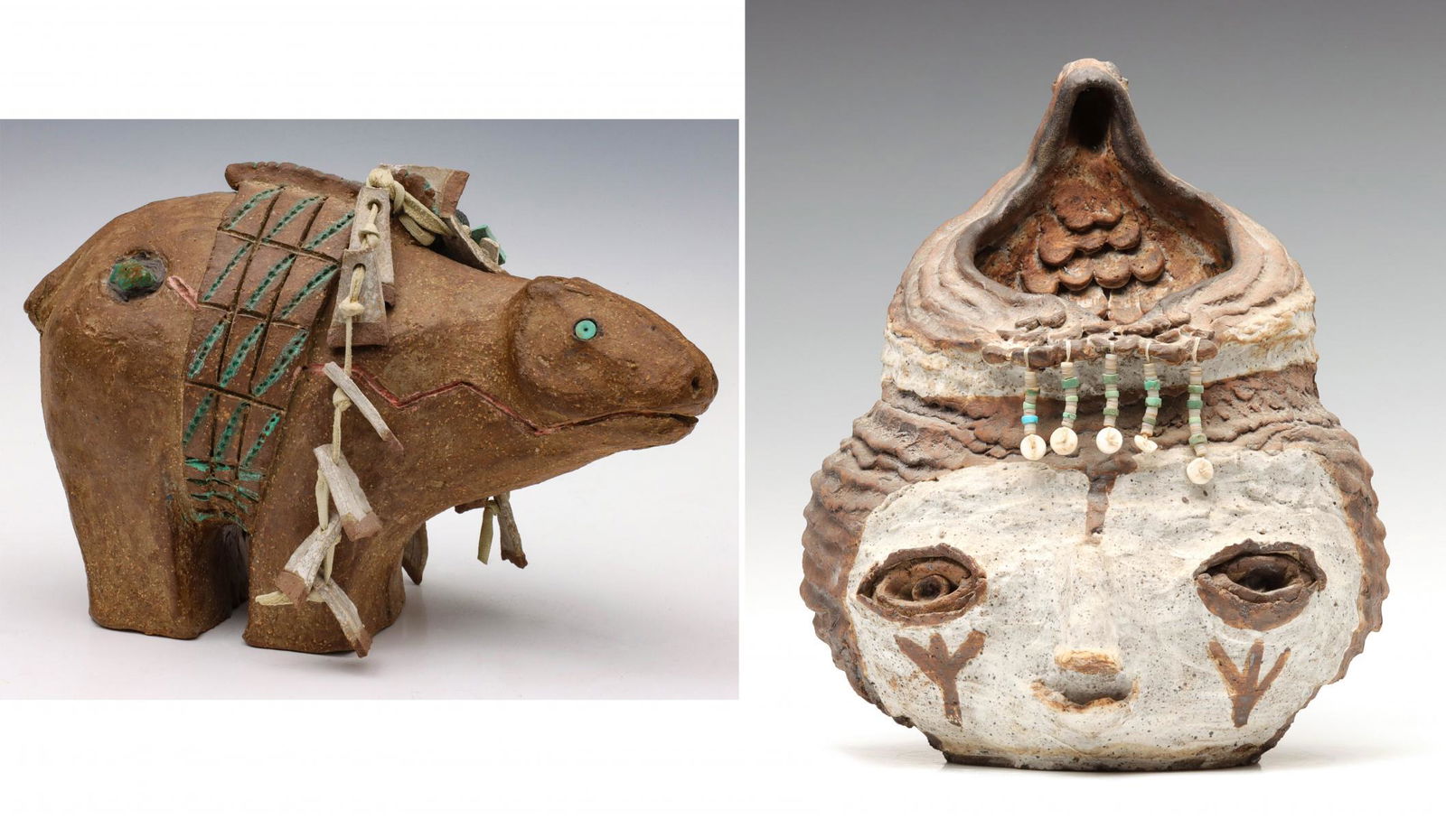 TWO LATE 20TH C. STUDIO POTTERY WORKS (1 of 20)