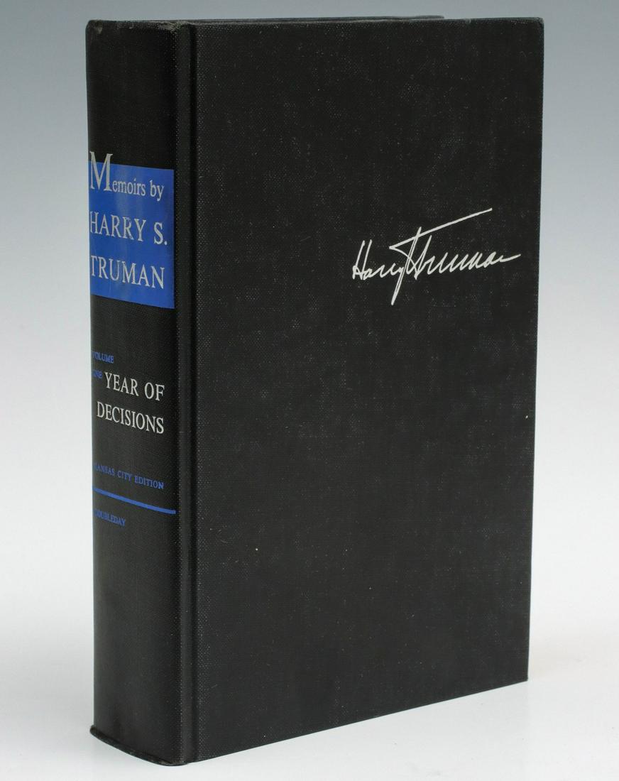 MEMOIRS BY HARRY S. TRUMAN INSCRIBED TO THE SOLANDS (1 of 5)