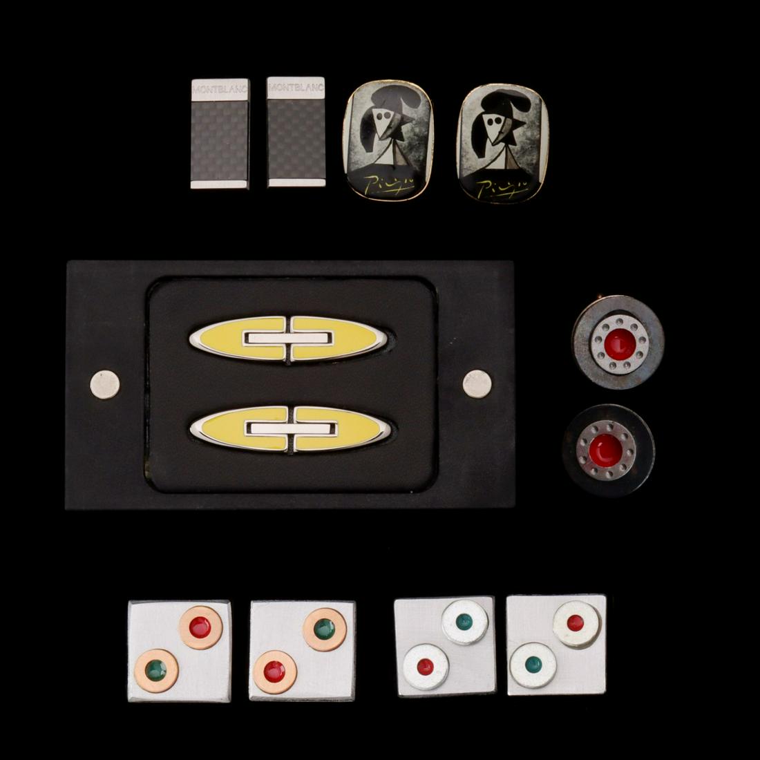 MONTBLANC, PICASSO, AND OTHER CUFF LINK PAIRS (1 of 15)