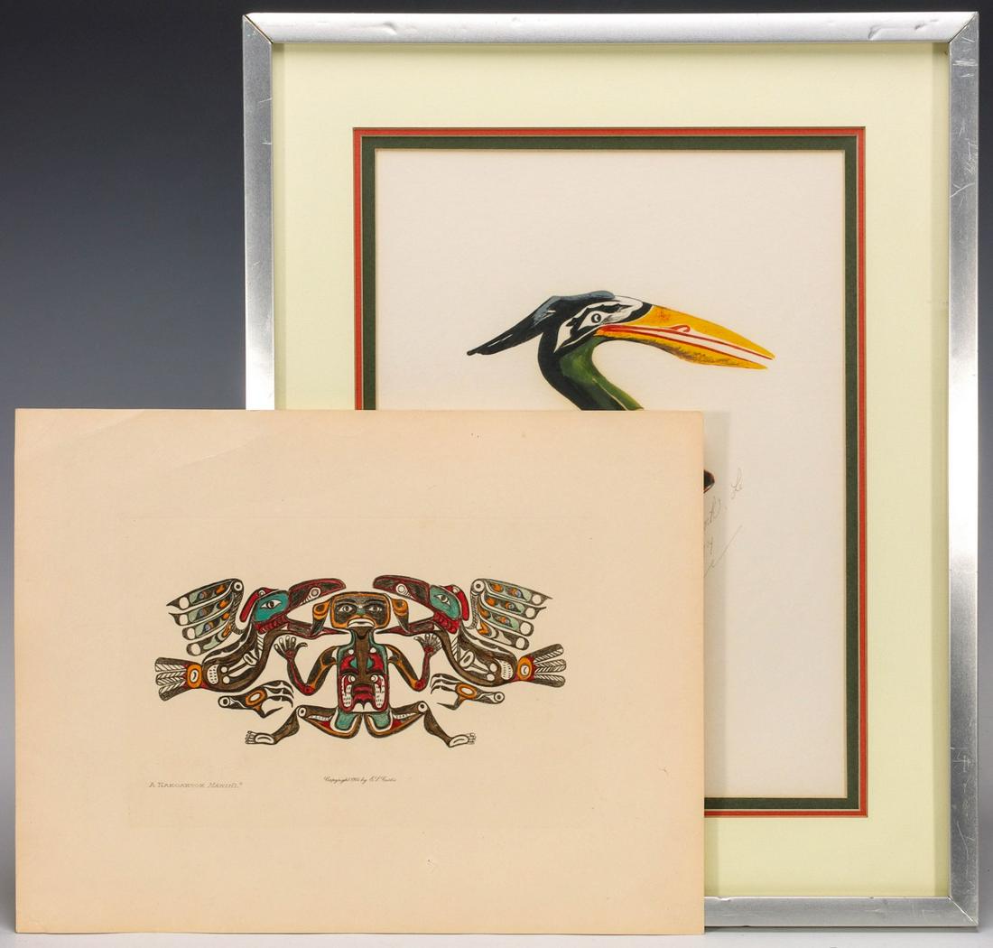 E.S. CURTIS COLORED PHOTOGRAVURE | NW COAST WATERCOLOR (1 of 10)