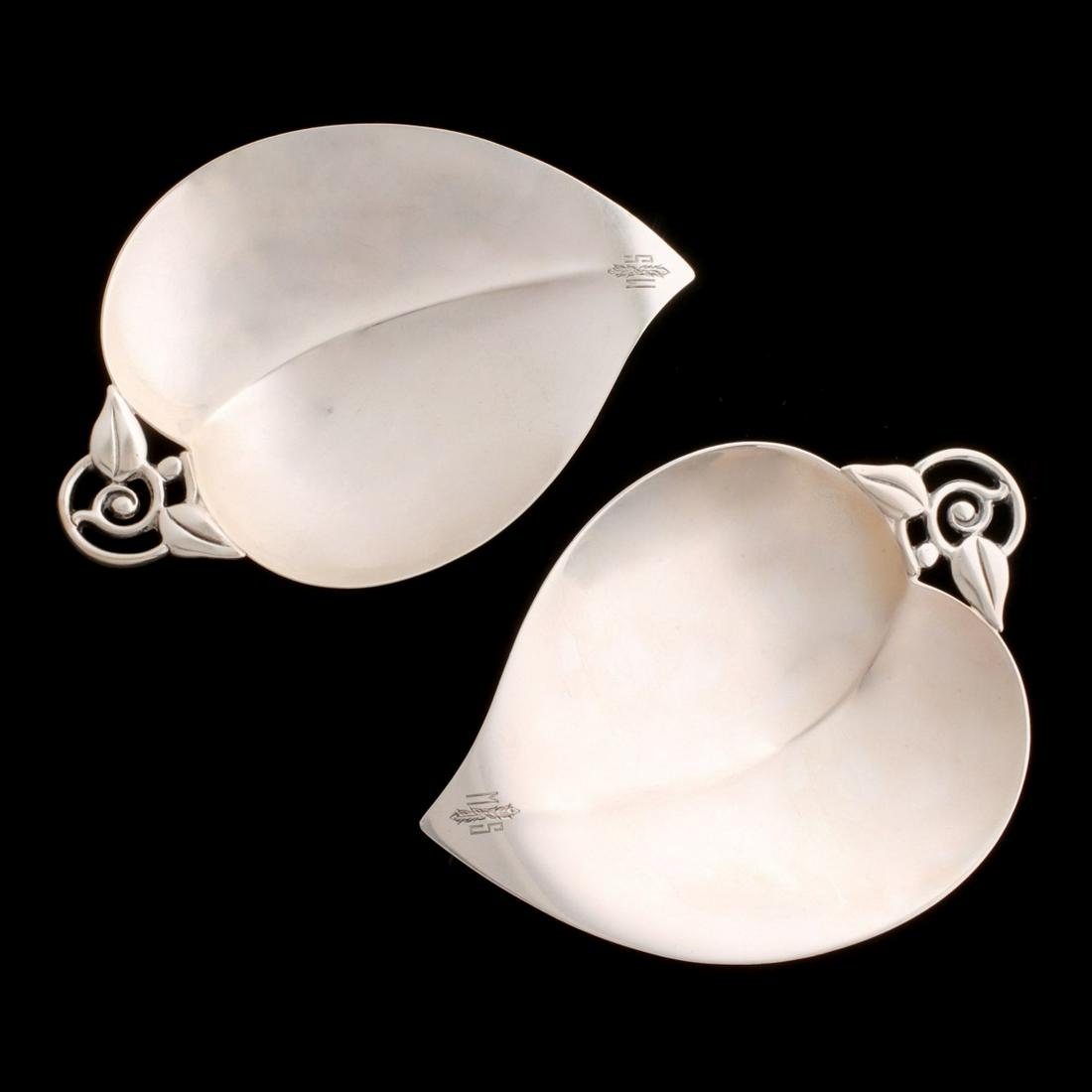 TWO TIFFANY & COMPANY NUT SILVER DISHES ENGRAVED M | S (1 of 8)