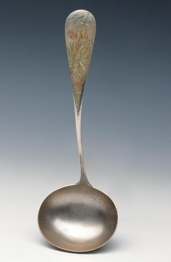 AN EARLY 20C. JAPONESQUE STYLE WHITING STERLING LADLE (1 of 8)