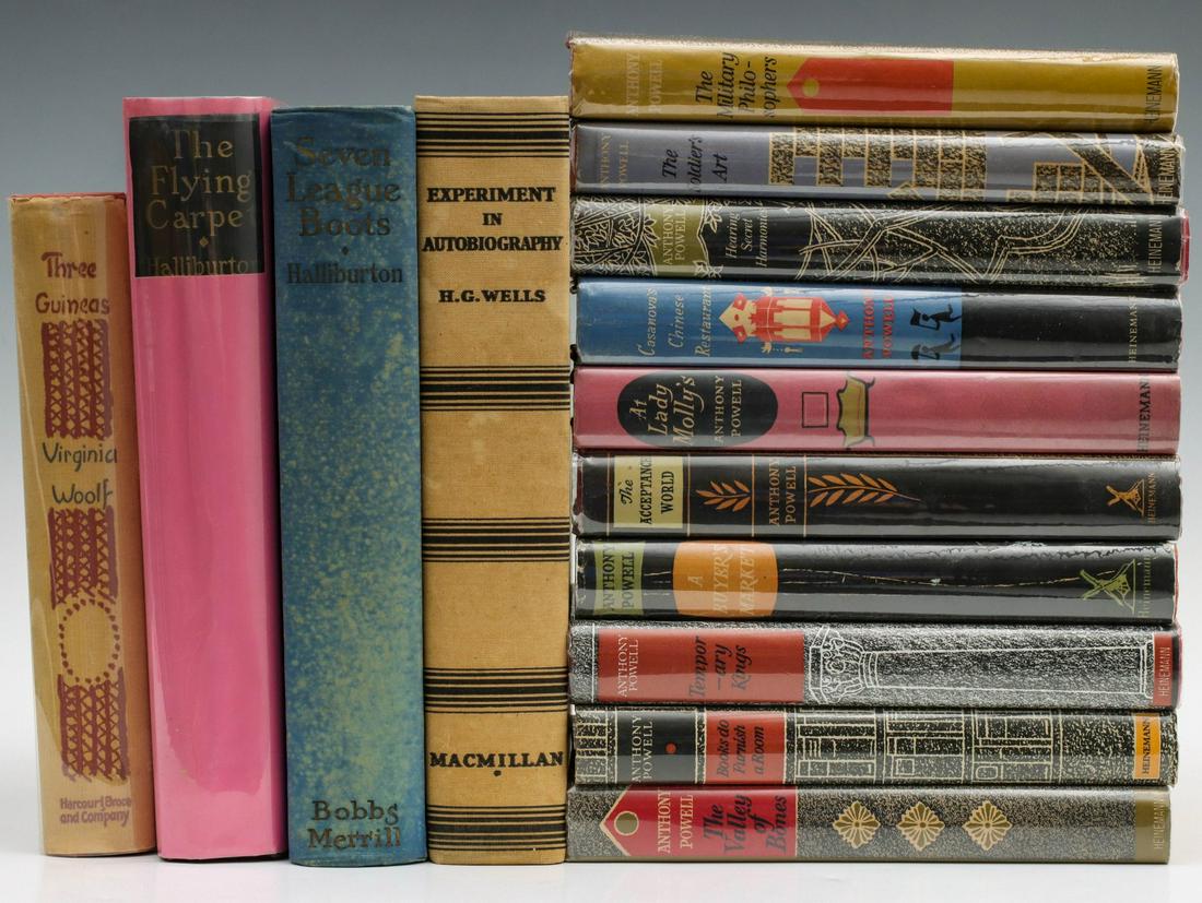 A COLLECTION OF SIGNED AND OTHER EARLY 20TH C. NOVELS: 1. Anthony Powell (1905-2000) ten volumes: The Valley of Bones, Books do Furnish a Room, Temporary Kings, A Buyer's Market, The Acceptance World, At Lady Molly's, Cassanova's Chinese Restaurant; Heari