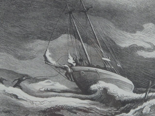 THOMAS HART BENTON (1889-1975) LITHOGRAPH, PENCIL SIGNE: Titled 'After the Blow', 1946, edition of 250, pencil signed, Fath number 70. Print size 13.875 x 9.75 inches.