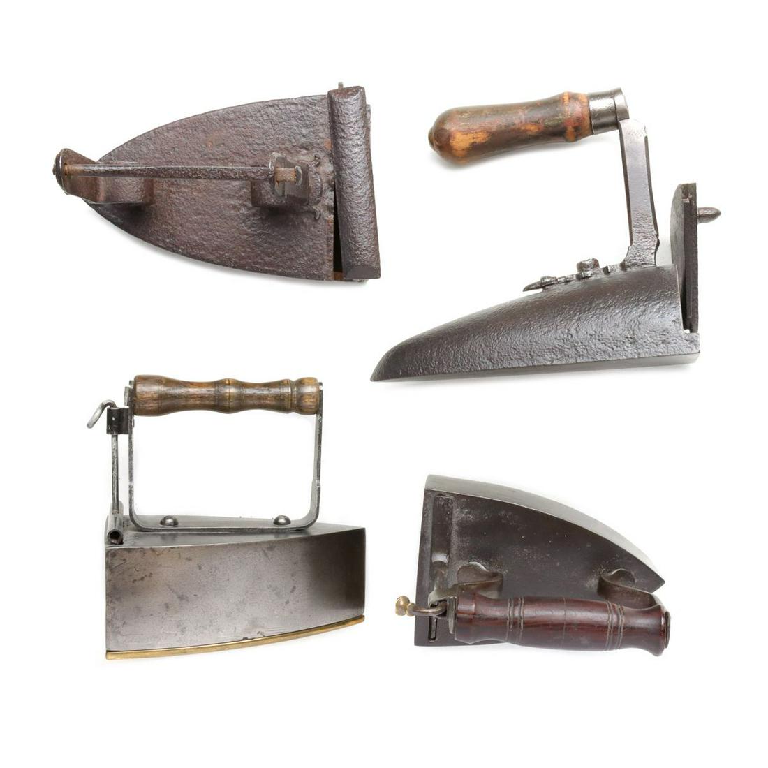 FOUR ANTIQUE BOX IRONS (1 of 10)