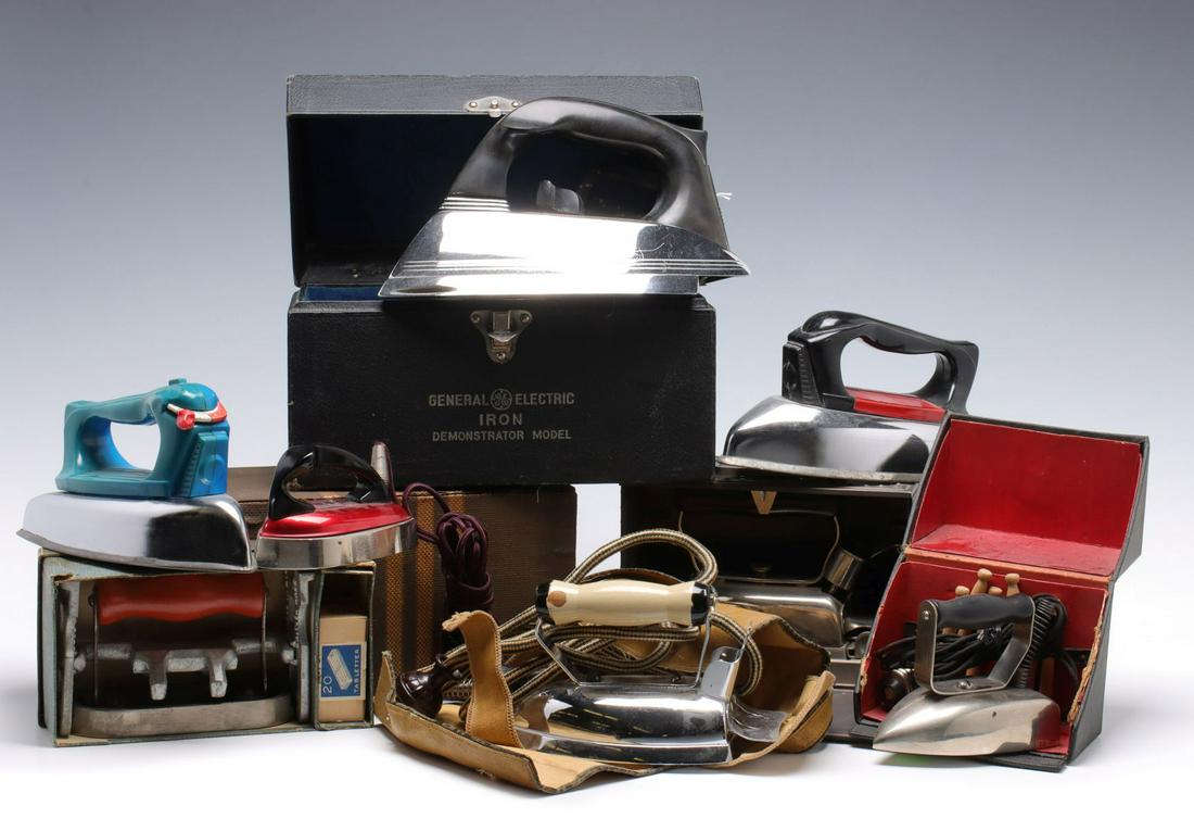 A COLLECTION OF VINTAGE ELECTRIC IRONS (1 of 18)