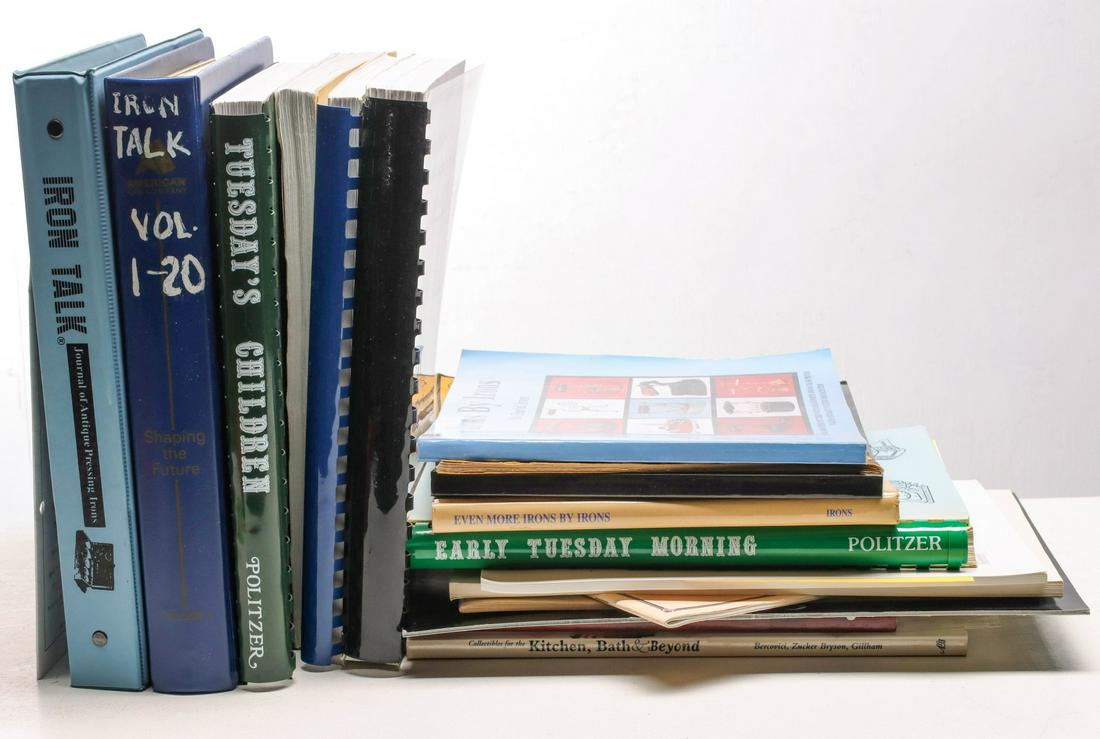 BOOKS RE: PRESSING COLLECTIBLES AND IRONS: The large collection of books, titles as shown. We happily provide seamless in-house packing and shipping services on nearly everything we sell. Until further notice, we cannot offer international shi
