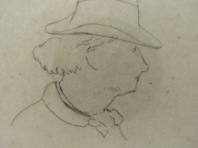 EDOUARD MANET RESTRIKE PORTRAIT OF BAUDELAIRE: Edouard Manet (1832-1883). Restrike of a engraved portrait of Charles Baudelaire, 3 x 2-1/2 inch image field, 12-1/4 x 11-3/4 inch frame.