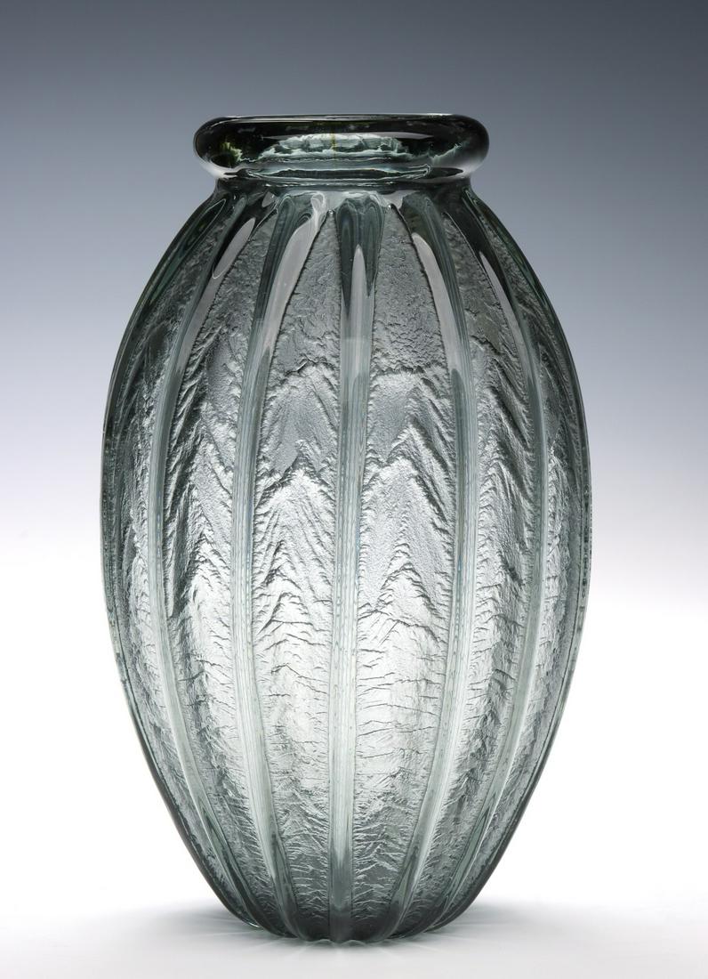 ART DECO ACID CUT PLATINUM GLASS VASE SIGNED DAUM NANCY (1 of 13)