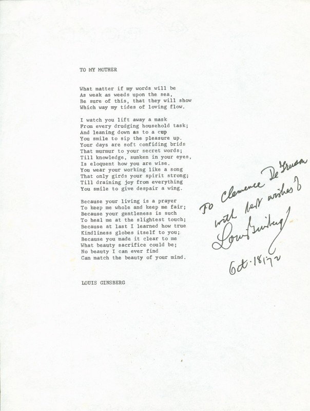 ARCHIVE OF 20TH C. ARTIST, LITERARY AND HISTORICAL: Jacques Chambrun TLS, Vincent Starrett handwritten & signed letter, Elsa Dorfman signed postcard, Louis Ginsberg signed typed poem, Kees vn Dongen signed letter, Truman Capote signed contract, Glenn W