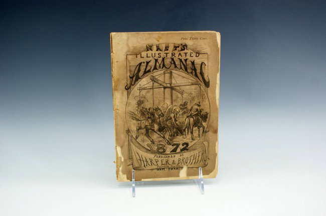 NAST'S ILLUSTRATED ALMANAC FOR 1872 (TWAIN): Some Twain, NAST'S ILLUSTRATED ALMANAC FOR 1872, BAL 3332 (Clemens) BAL 7743 (Hay) - 1st. Ed. Printing B (no priority).