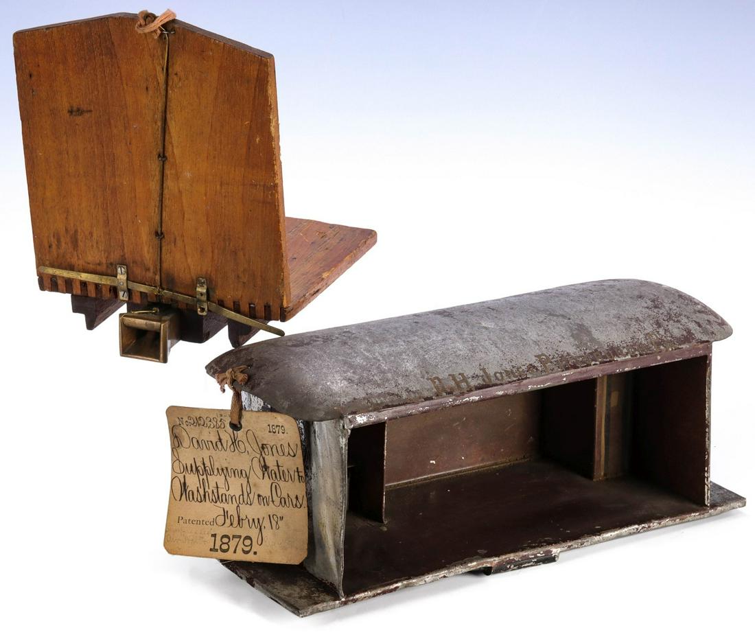 RAILROAD COUPLER AND CAR WASHSTAND PATENT MODELS (1 of 13)