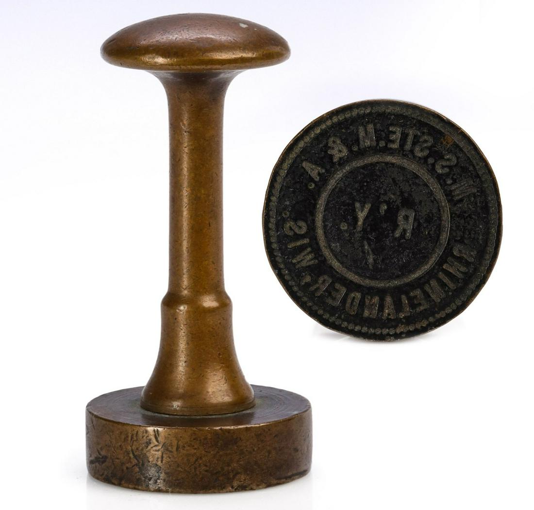 MINNEAPOLIS SUALT STE. MARIE & ATLANTIC WAX SEALER (1 of 5)