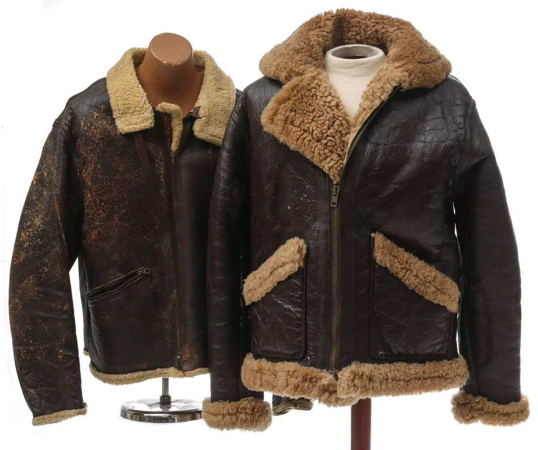 WWII AAF TYPE D-1 LEATHER JACKET, PLUS ANOTHER (1 of 11)