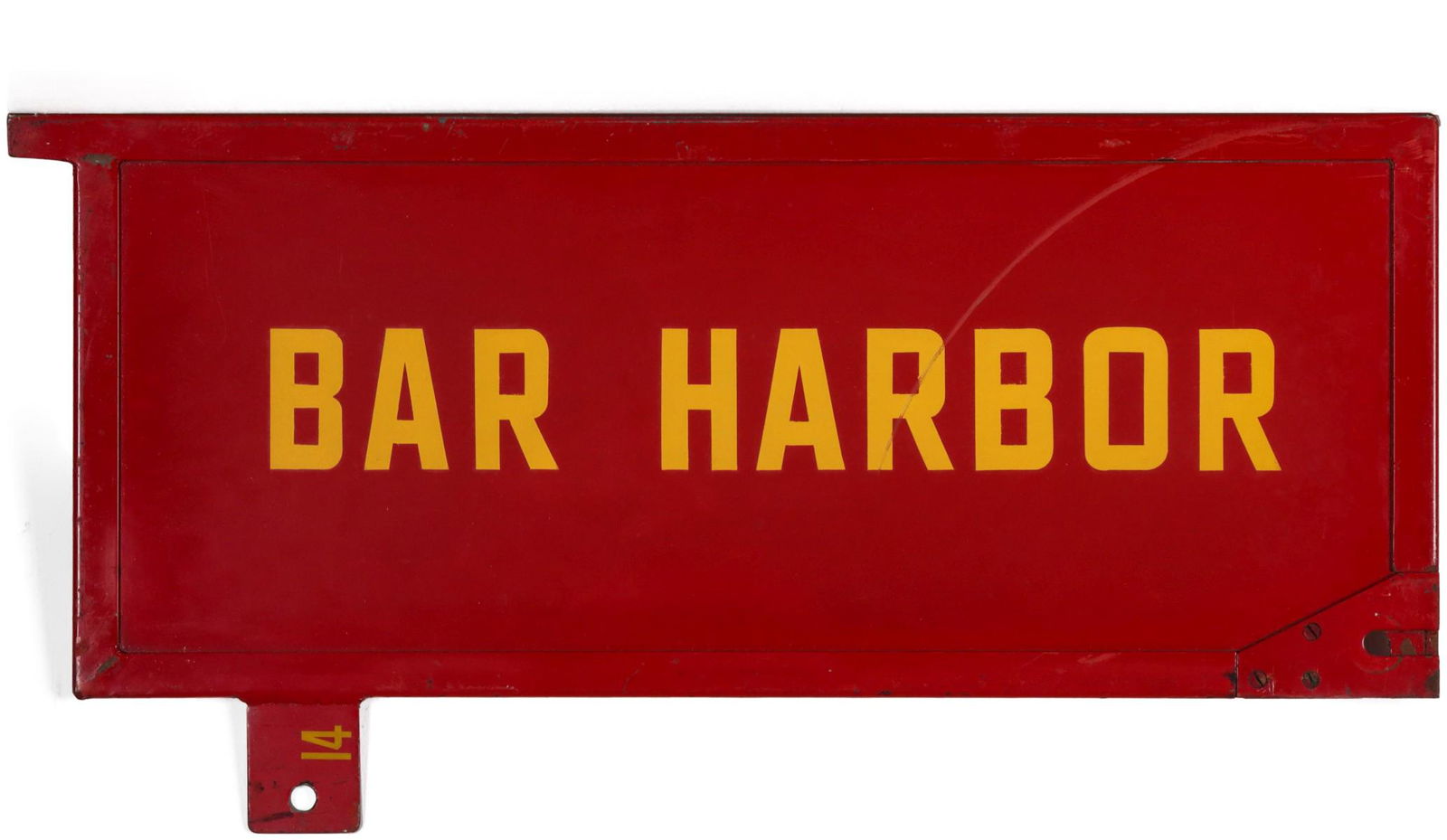 A PENNSYLVANIA RAILROAD GATE SIGN FOR BAR HARBOR (1 of 13)