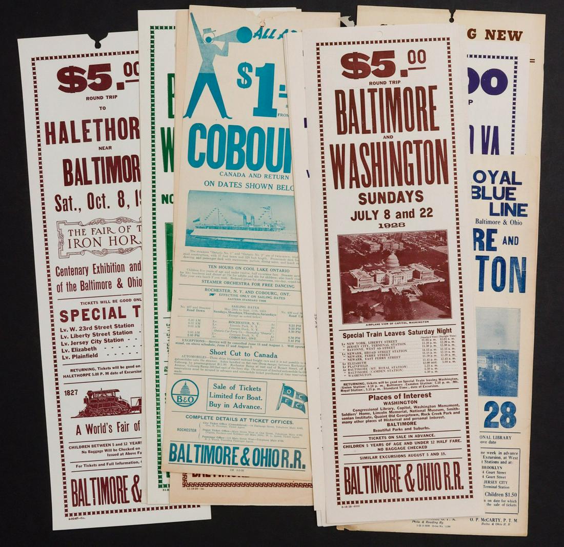 A COLLECTION OF 23 NICE B&O BROADSIDES 1916-1953 (1 of 13)