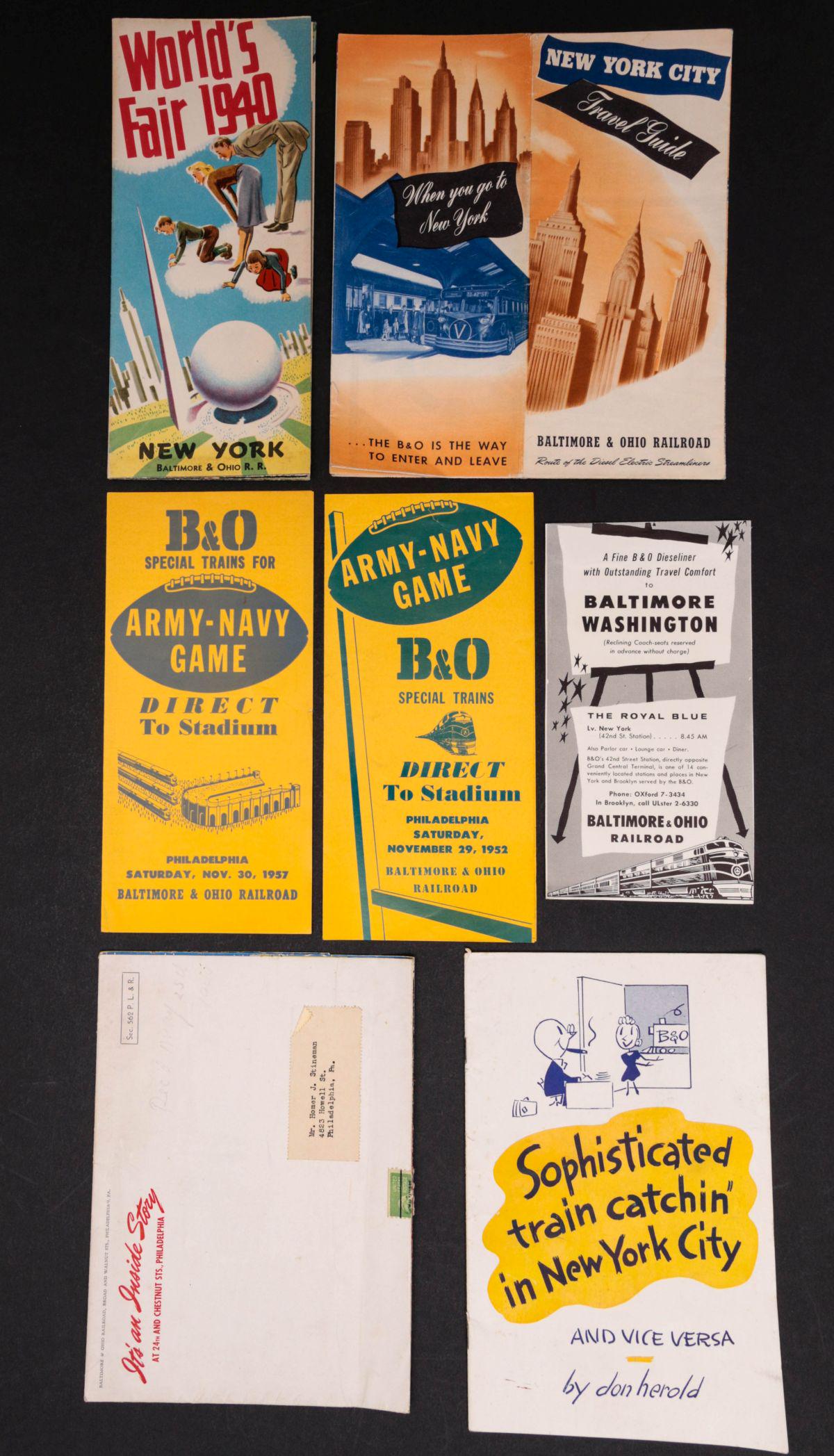 B & O RR WORLD'S FAIR & OTHER EXCURSION BROCHURES (1 of 12)