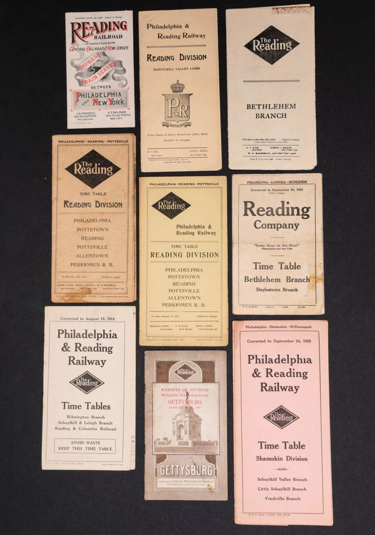 A COLLECTION OF 26 PIECES READING LINE RR EPHEMERA: We happily provide seamless in-house packing and shipping services on nearly everything we sell. Until further notice, we cannot offer international shipping in-house.