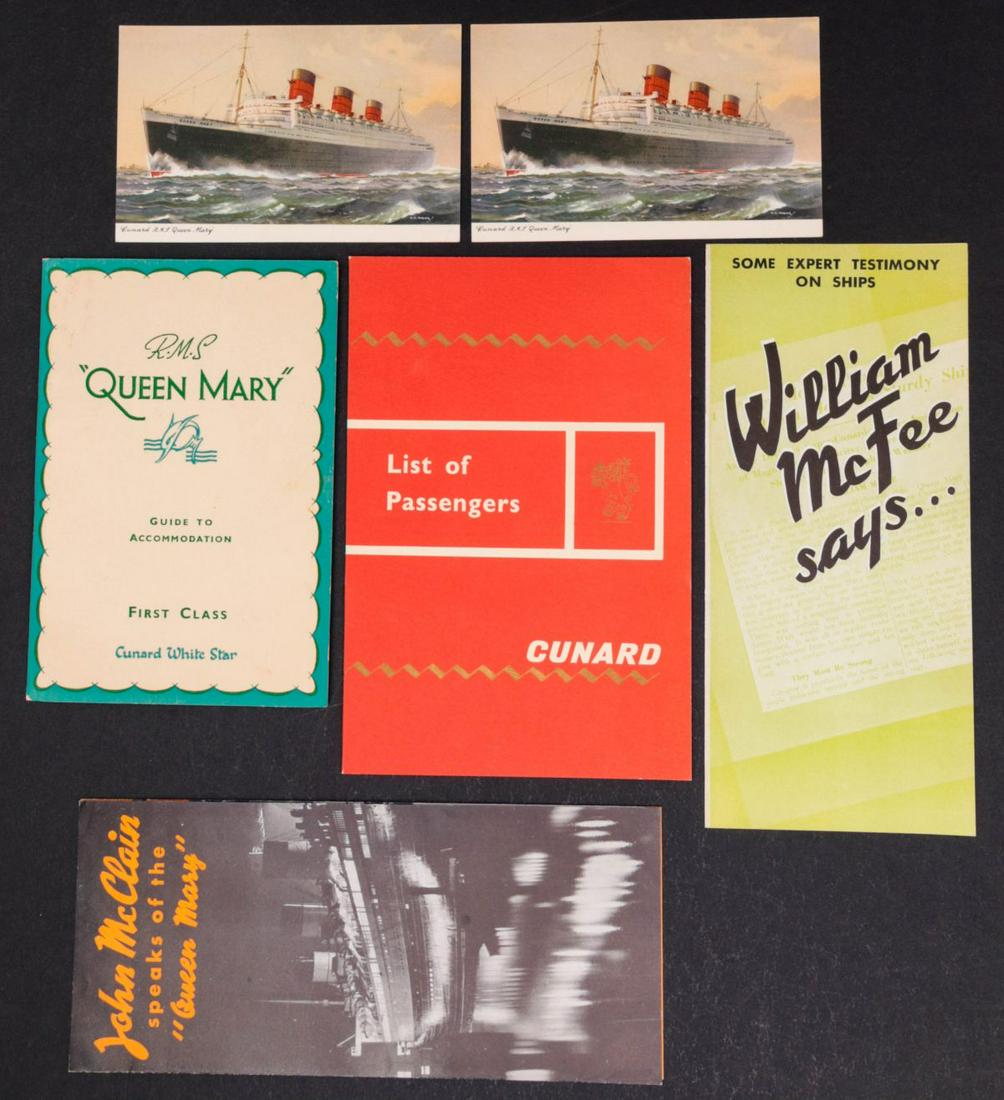MID TO LATE 20C STEAMSHIP TRAVEL EPHEMERA (18PCS) (1 of 14)