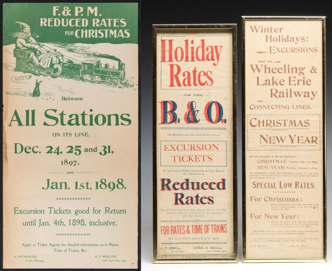 HOLIDAY EXCURSIONS ADVERTISING BROADSIDES CA. 1900 (1 of 20)