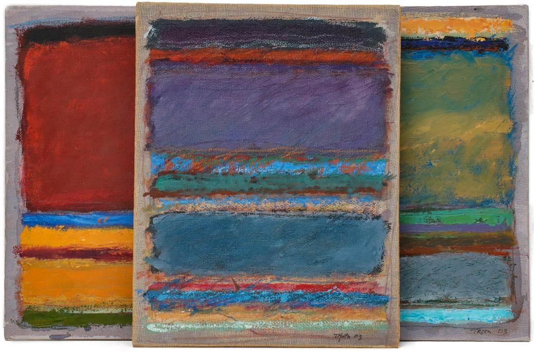 RODNEY TROTH ( 20TH/21ST C) OIL ON BOARD (3 WORKS) (1 of 17)