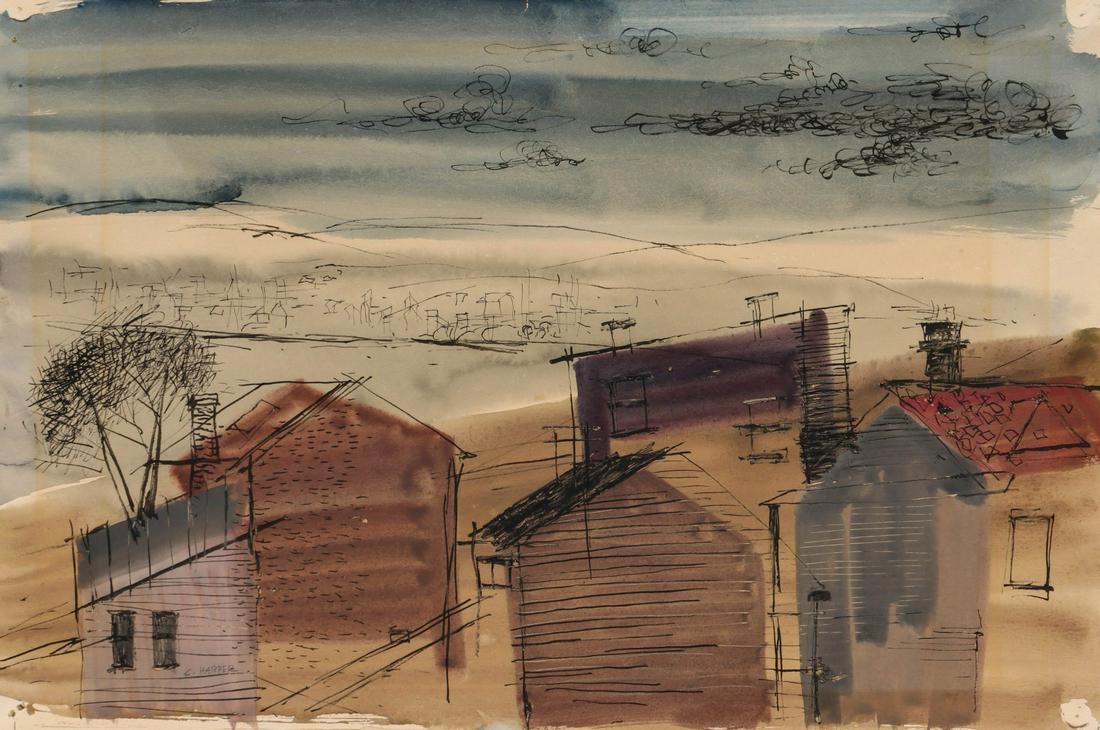 CHARLEY HARPER (1922-2007) INK WASH ON PAPER (1 of 12)