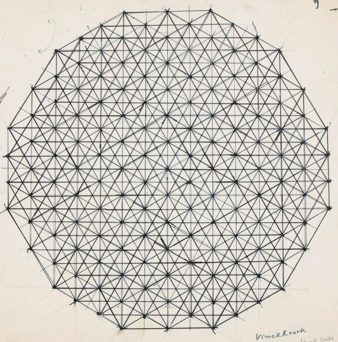 VINCENT ROARK (1929-2005) 12-D CUBE WORK ON PAPER (1 of 8)