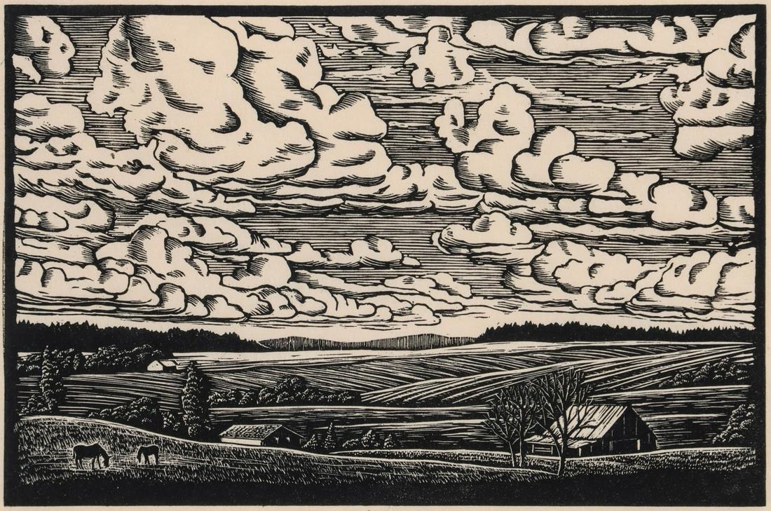 PAUL GENTRY (1954-2020) PENCIL SIGNED WOOD ENGRAVING (1 of 11)