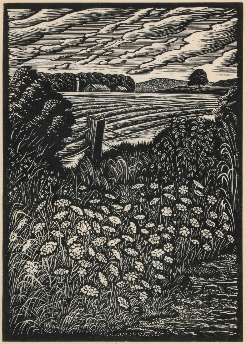 PAUL GENTRY (1954-2020) PENCIL SIGNED WOOD ENGRAVING (1 of 10)