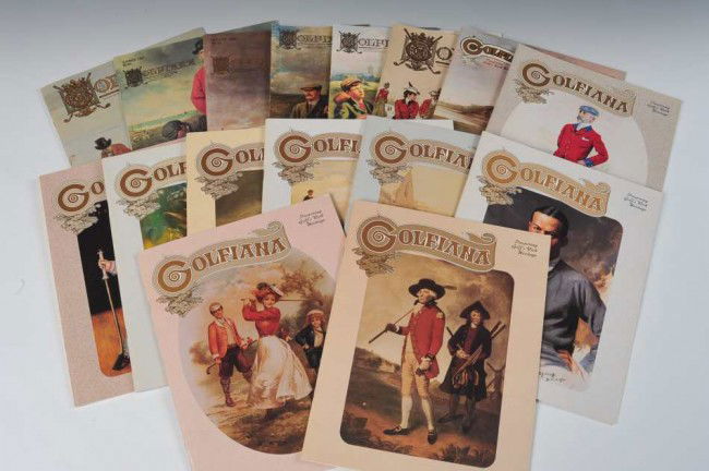 GOLFIANA MAGAZINE, 1987 - 1992, 16 ISSUES: Includes issues: Spring 1987, Summer 1987, Winter 1988, Spring 1988, Summer/Fall 1988, Winter 1989, Spring/Summer 1989, 1990 Vol. 2 No. 4, 1990 Vol 3 No. 1, 1991 Vol. 3 No. 2, 1991 Vol. 3 No. 3, 1991