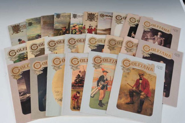 GOLFIANA MAGAZINE, 1987 - 1994, 24 ISSUES: Includes issues: Spring 1987, Summer 1987, Winter 1988, Spring 1988, Summer/Fall 1988, Winter 1989, Spring/Summer 1989, 1990 Vol. 2 No. 4, 1990 Vol 3 No. 1, 1991 Vol. 3 No. 2, 1991 Vol. 3 No. 3, 1991