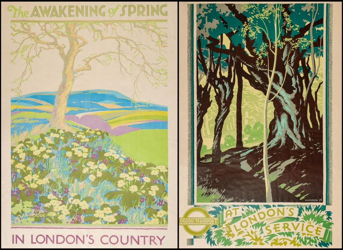 BRITISH RAILWAY POSTERS AFTER A.A. MOORE C. 1930 (1 of 19)