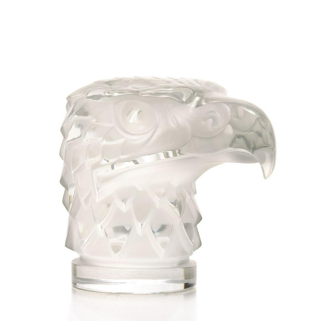 A LALIQUE FRENCH CRYSTAL FIGURAL EAGLE CAR MASCOT (1 of 14)