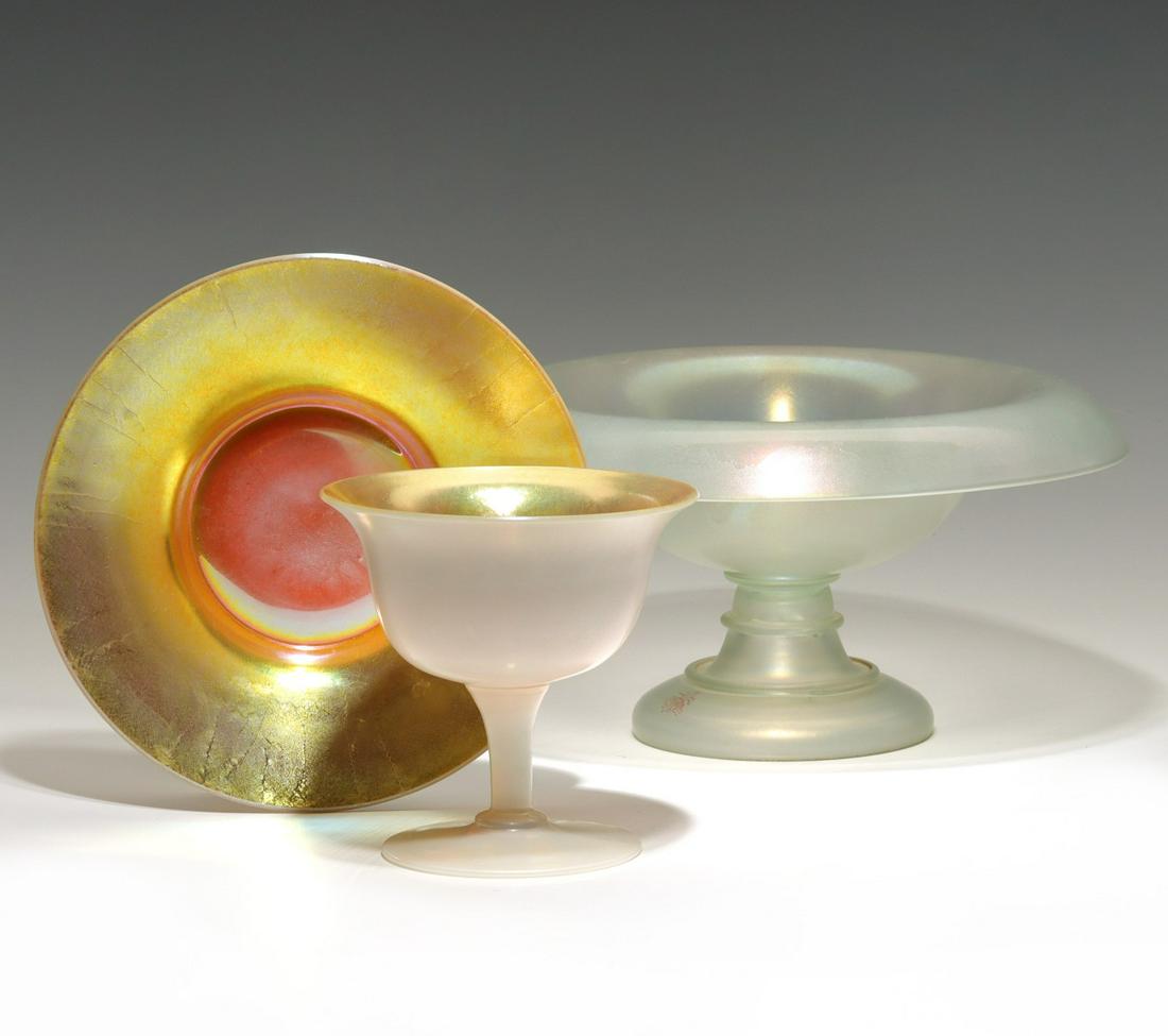 STEUBEN VERRE DE SOIE AND GOLD AURENE WITH CALCITE (1 of 12)