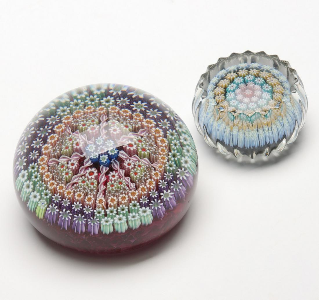 TWO PERTHSHIRE MILLEFIORI ART GLASS PAPERWEIGHTS (1 of 7)