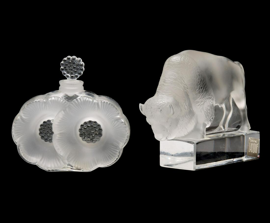 FRENCH CRYSTAL PERFUME AND FIGURE SIGNED LALIQUE (1 of 11)